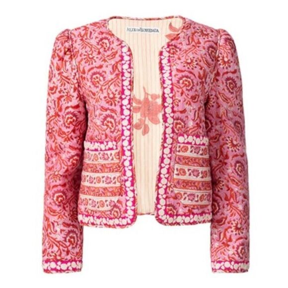 Alix Of Bohemia Pink and Red Floral Jacket - Picture 1 of 7